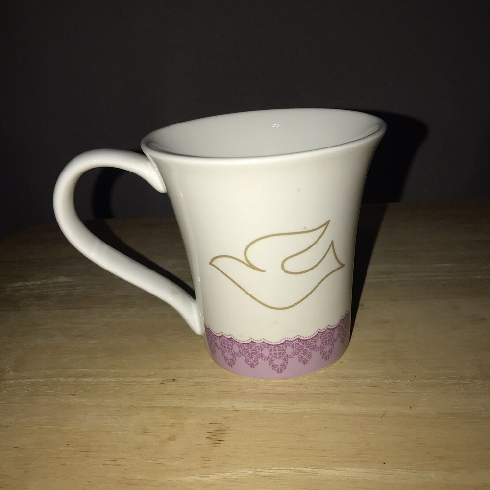 Russ Psalm 27:14 Bible Verse Coffee Mug Wait On The Lord‎ Dive Pink